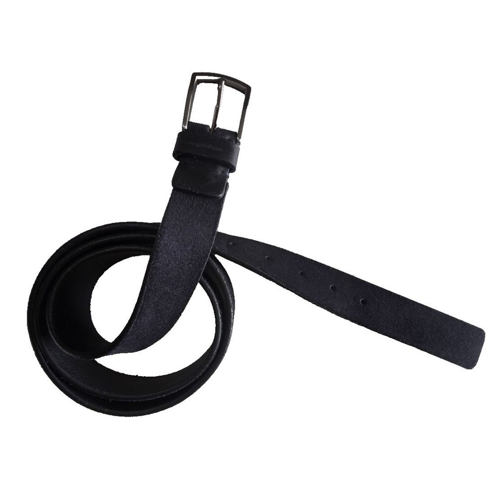 Ermenegildo Zegna Suede Leather Belt Black Size 42